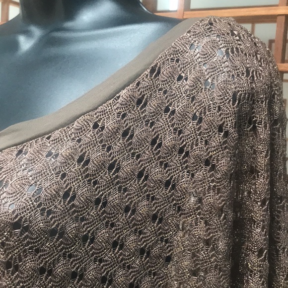 Shear netting sweater bronze and gold. - Picture 2 of 4